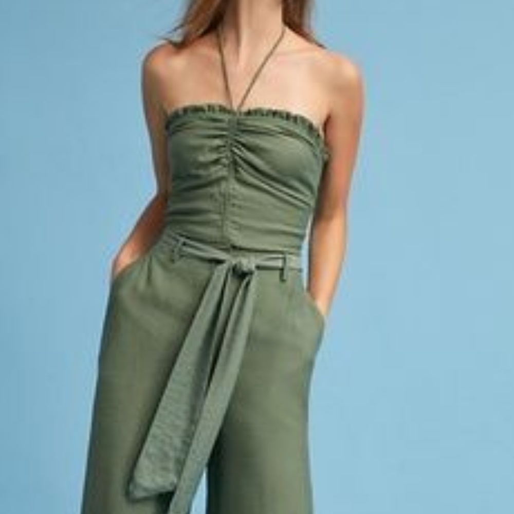 Anthropologie Maeve women L/XL green‎ sunset view